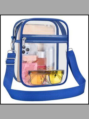 Clear Messenger Bag Stadium Approved Transparent Crossbody Purse